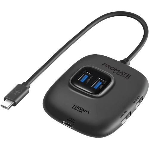 Promate USB-C Hub, 5-in-1 Type-C Sync/Charge Adapter with USB-A Adapter, SNAPHUB-4