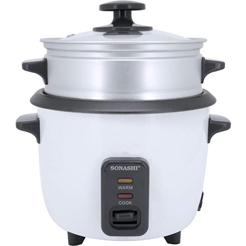 Sonashi 1.8 Liters Rice Cooker with Steamer, (SRC-318)