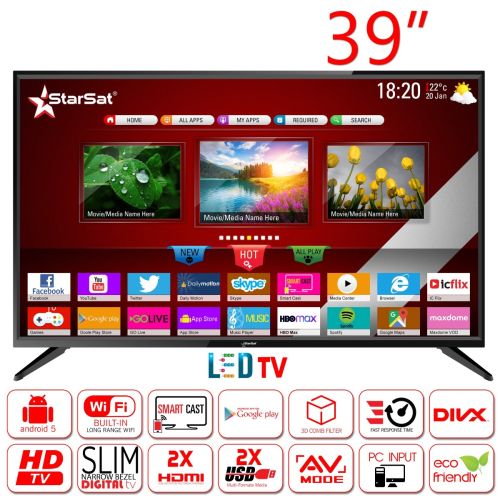 StarSat 39-Inch LED Smart TV (UAE Delivery Only)