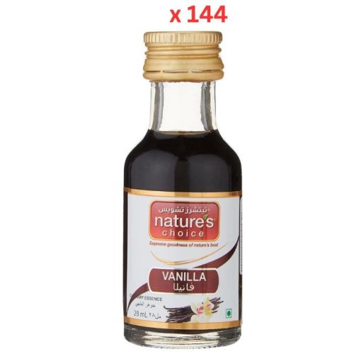Natures Choice Vanilla Essence, 28 ml Pack Of 144 (UAE Delivery Only)