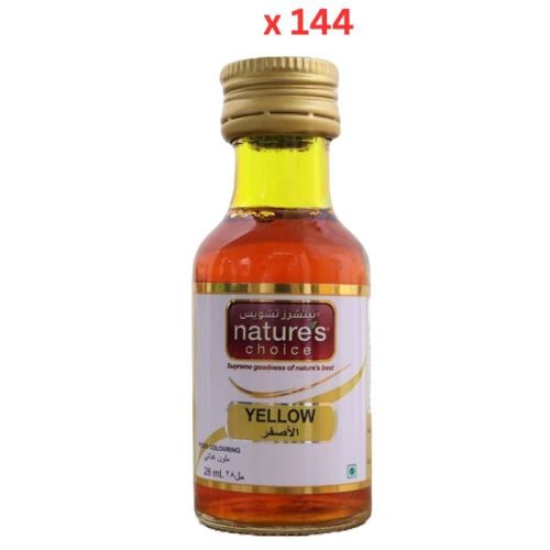 Nature's Choice Food Colour, Yellow, 28 ml Pack Of 144 (UAE Delivery Only)