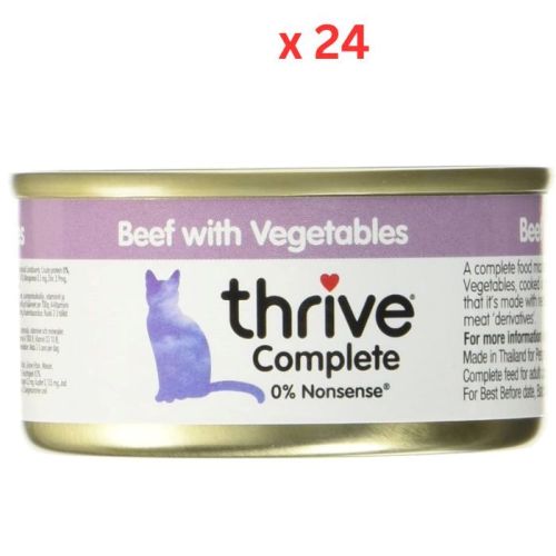 Thrive Complete Cat Beef with Vegetables Wet Food-24x75gm