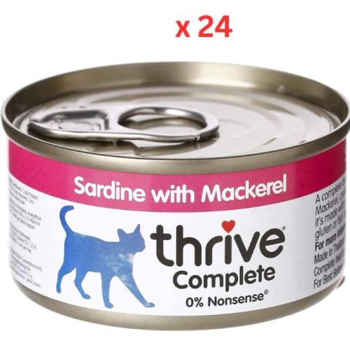 Thrive Complete Cat Sardine w/ Mackerel in Gravy-24x75gm