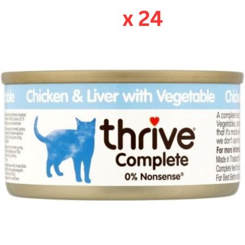Thrive Complete Cat Chicken & Liver w/ Veg Wet-24x75gm