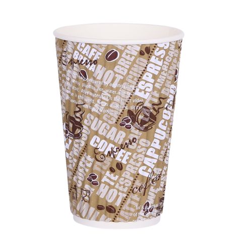 Hotpack ,(16 Oz Ripple Cup)  500 Pieces