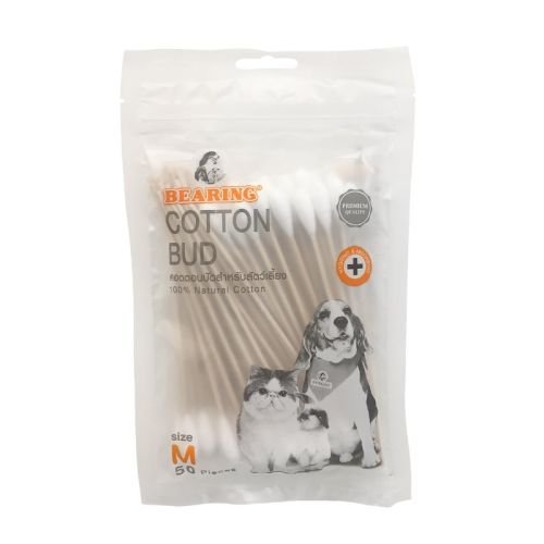 Bearing Cotton Bud For Pets 50Pcs – Medium