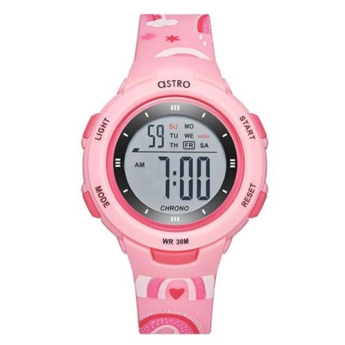 Astro Kids P3202 Movement Watch, Analog-Digital Display and Polyurethane Strap, Pink - A23820-PPPP