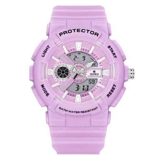 Astro Kids J9302 Movement Watch, Analog-Digital Display and Polyurethane Strap, Light Purple - A23818-PPVV