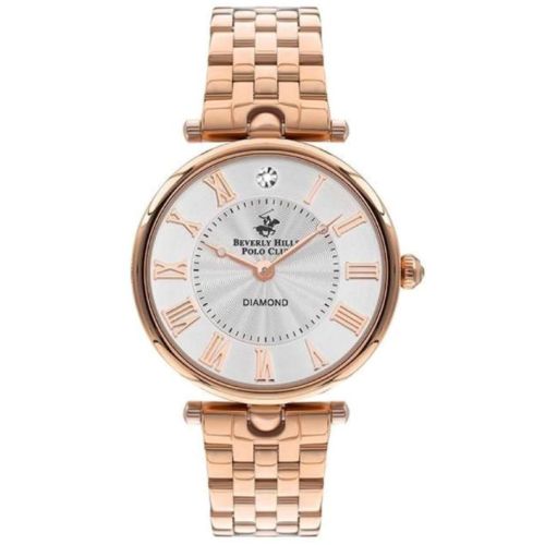 Beverly Hills Polo Club Women's Y120 Movement Watch, Analog Display and Metal Strap - BP3335X.430, Rose Gold
