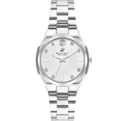 Beverly Hills Polo Club Women's 2035 Movement Watch, Analog Display and Metal Strap, Silver - BP3385C.330