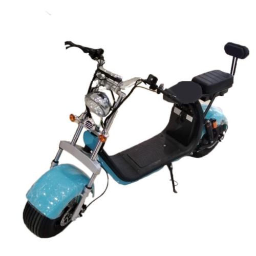 Megastar Megawheels Stylish  60V Groovy Fat Tyre Scooter With Headlights & Removable Battery, Blue - COCOFT-BLU (UAE Delivery Only)