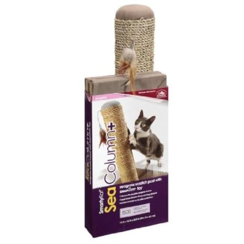 Smartykat Sea Column Seagrass Cat Scratch Post with Snap2It Toy