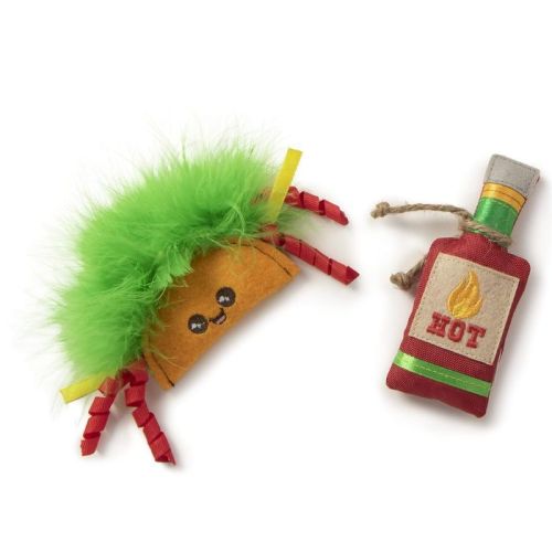 Smartykat® Happy Hotstuff™ Set Of 2 Catnip  Filled, Pure, Potent, with Ribbons and Feathers Cat Toys