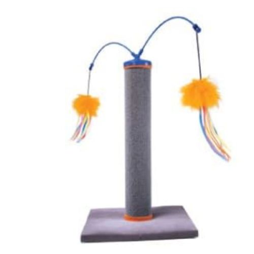 Smartykat Scratch 'N Spin Carpet Cat Scratching Post with Spinning Wand Toys