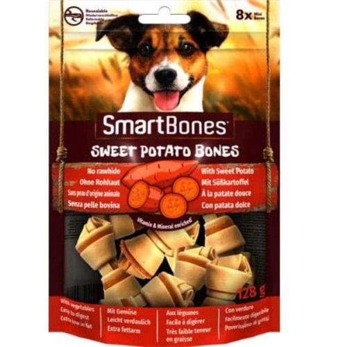 Smartbones Sweet Potato Mini 8 Pack with Real Sweet Potato