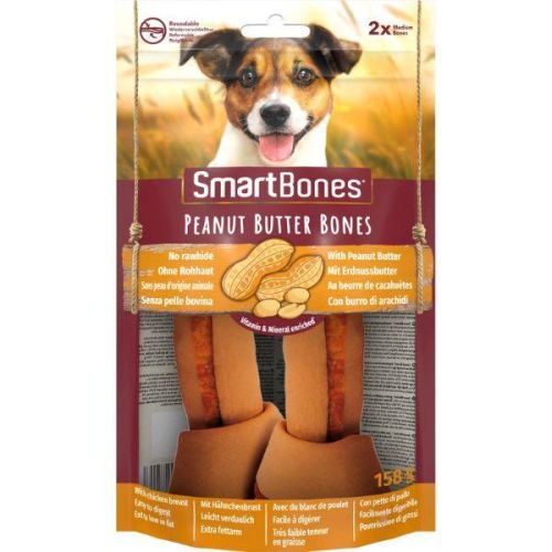 Smartbones Peanut Butter Medium 2 Pack Chew Bones Dog Treats
