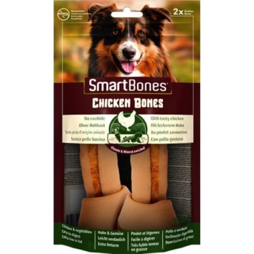 Smartbones Chicken Medium 2 Pack Bones Rawhide Free Chew Dog Treats