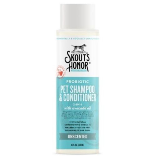 Skouts Honor Probiotic Shampoo Plus Conditioner Unscented Grooming 475Ml