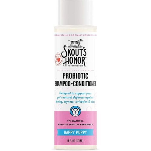 Skouts Honor Probiotic Shampoo Plus Conditioner Happy Puppy Grooming 475Ml