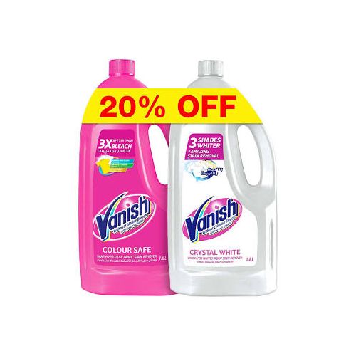 Vanish Liquid Stain Remover Pink+White-900Mlx2 (UAE Delivery Only)