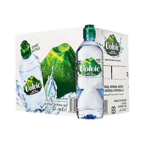 Volvic Natural Spring Water, 12 Bottles x 750ML