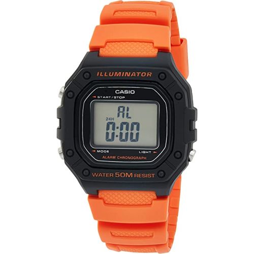 Casio Mens Quartz Watch, Digital Display And Resin Strap W-218H-4B2