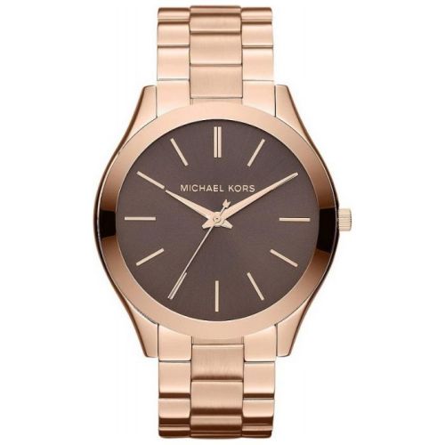 Michael Kors Runway Gold Toned Stainless Steel Brown Dial Wrist Watch MK3181 (MK3181)