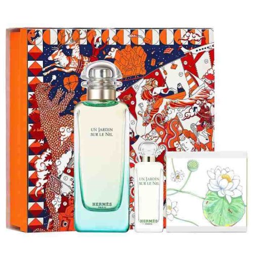 Hermes Un Jardin Sur Le Nil (U) Set Edt 100Ml + Edt 7.5Ml + Perfumed Soap 50G