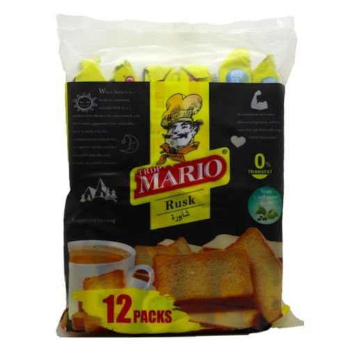 Mario Cardamom Rusk, 396 Gm Pack Of 12 (UAE Delivery Only)