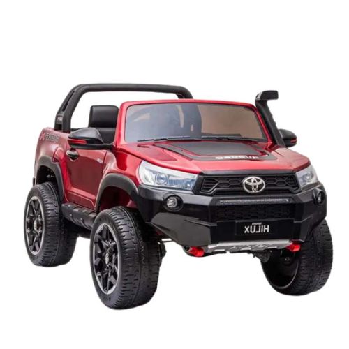 Megastar Licensed Toyota Hilux Ride On 12V Battery Kids 2 Seater Ride On SUV Car With MP4 player For kids, Red - HL- 850 Rd -lob (UAE Delivery Only)