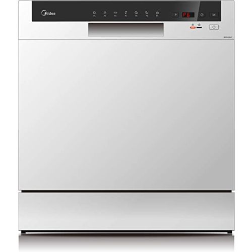 Midea Counter Top Dishwasher, Portable, 8 Place Settings, 7 Programs-(‎Silver) - WQP83802FS