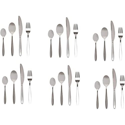 Winsor 24-Piece Stainless Steel Cutlery Set with Stand, WR3000-24