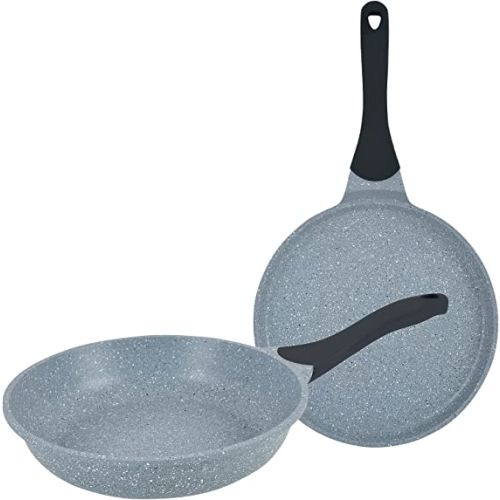 Winsor Cast Aluminum Granite Long Lasting Cookware, 2 Pieces, Grey, WR80756