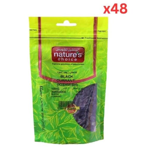 Natures Choice Kishmish Black Currant - 100 gm Pack Of 48 (UAE Delivery Only)