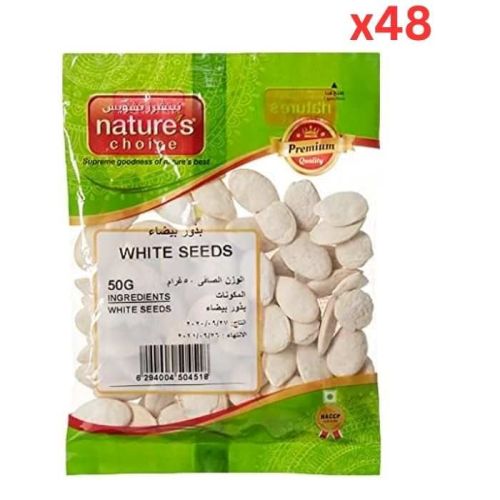 Natures Choice White Seeds, 50 gm Pack Of 48 (UAE Delivery Only)