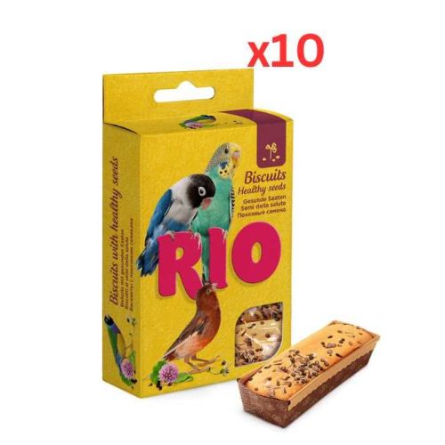 RIO Biscuits For All Birds With Healthy Seeds 5x7g (Pack Of 10)