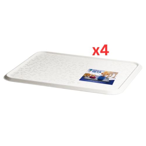 Georplast Beta Food Placemat - White (Pack of 4)