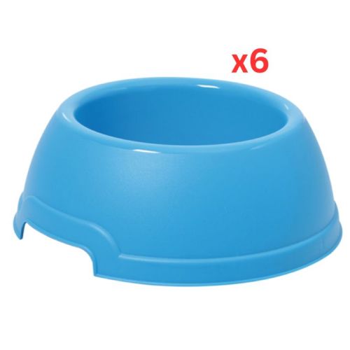 Georplast Lucky Plastic Antislip Pet Bowl Medium (Pack of 6)  