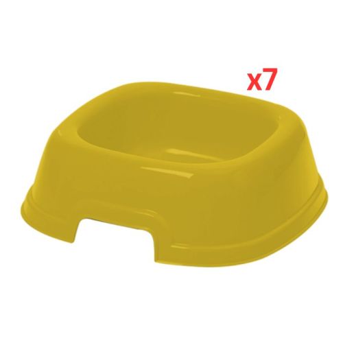 Georplast Mon Ami Plastic Pet Bowl Large - Limegreen (Pack of 7)