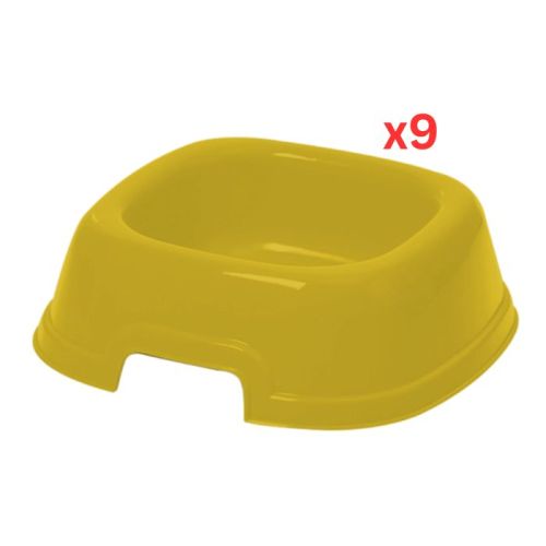 Georplast Mon Ami Plastic Pet Bowl Medium - Limegreen (Pack of 9)