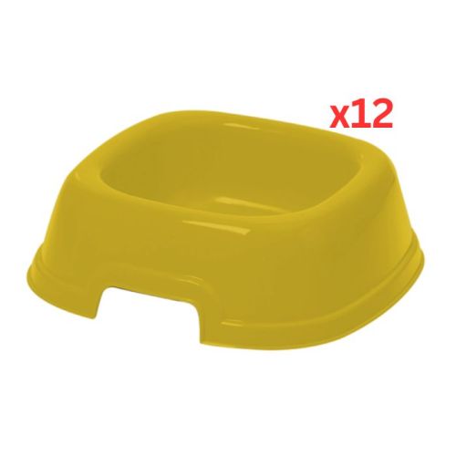 Georplast Mon Ami Plastic Pet Bowl Small - Limegreen (Pack of 12)