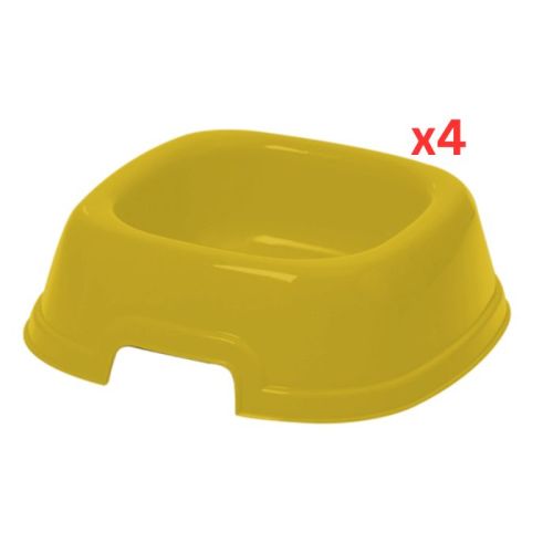 Georplast Mon Ami Plastic Pet Bowl XL - Limegreen (Pack of 4)