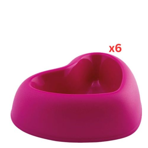 Georplast That’s Amore Plastic Pet Bowl Large - Pink (Pack of 6)