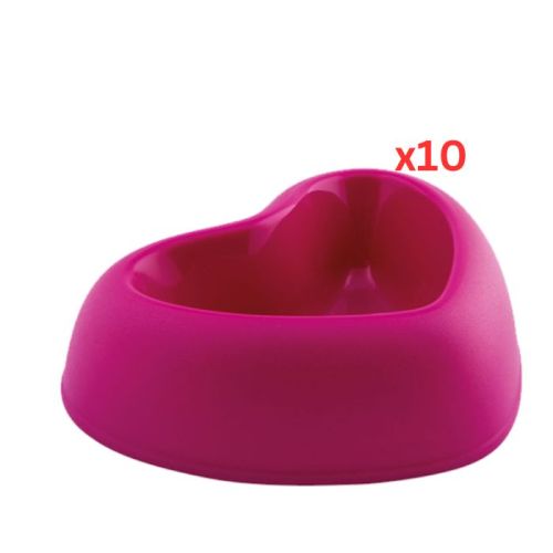 Georplast That’s Amore Plastic Pet Bowl Small - Pink (Pack of 10)