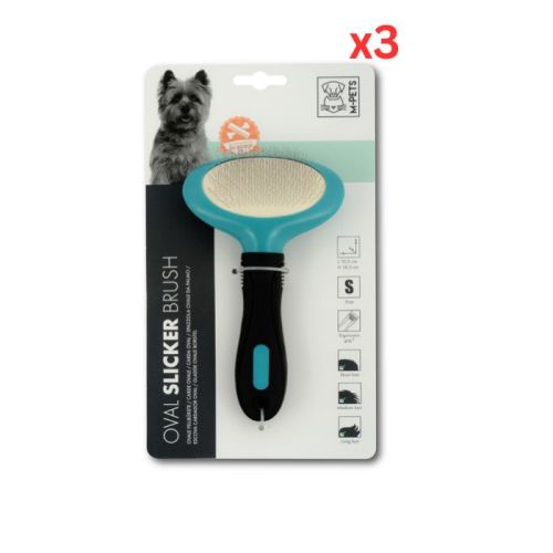 M-PETS Oval Slicker Brush Small (Pack of 3)