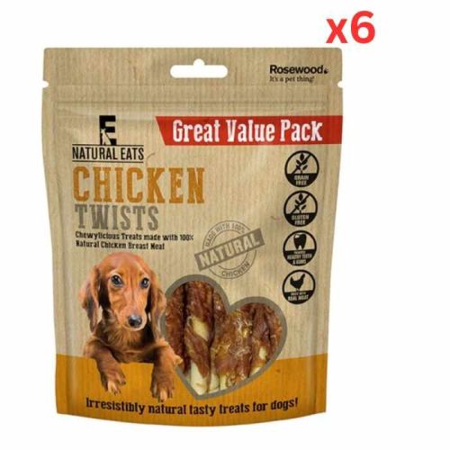 Rosewood Natural Eats Chicken Twists Value Pack (320g x 6)