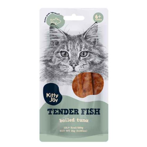 Kitty Joy Tender Fish Boiled Tuna Cat Treats 25g (Pack of 10)