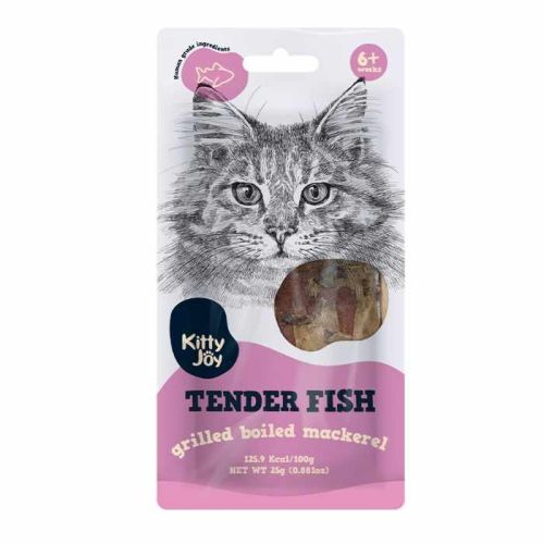 Kitty Joy Tender Fish Grilled Boiled Mackerel Cat Treats 25g (Pack of 9)