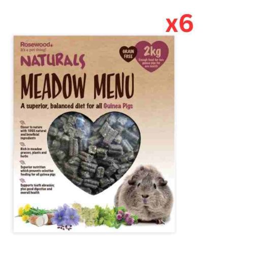 Rosewood Naturals Meadow Menu Guinea Pig Food (2Kg x 6)