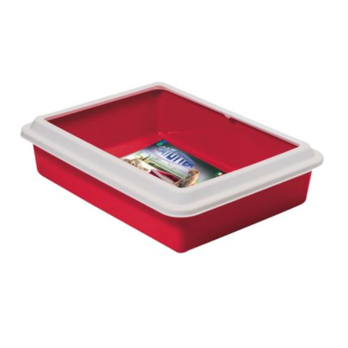 Georplast Max Cat Litter Tray - Red (Pack Of 3)